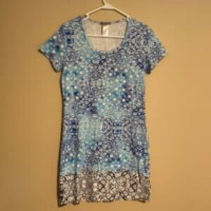 Bahama Striped Blue T Shirt Dress